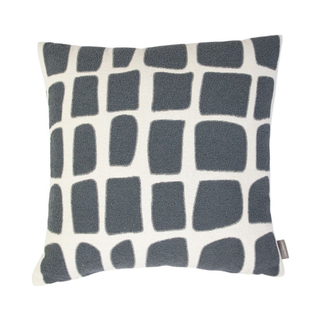 Doby chenille jaquard kussen donkergrijs 45x45cm