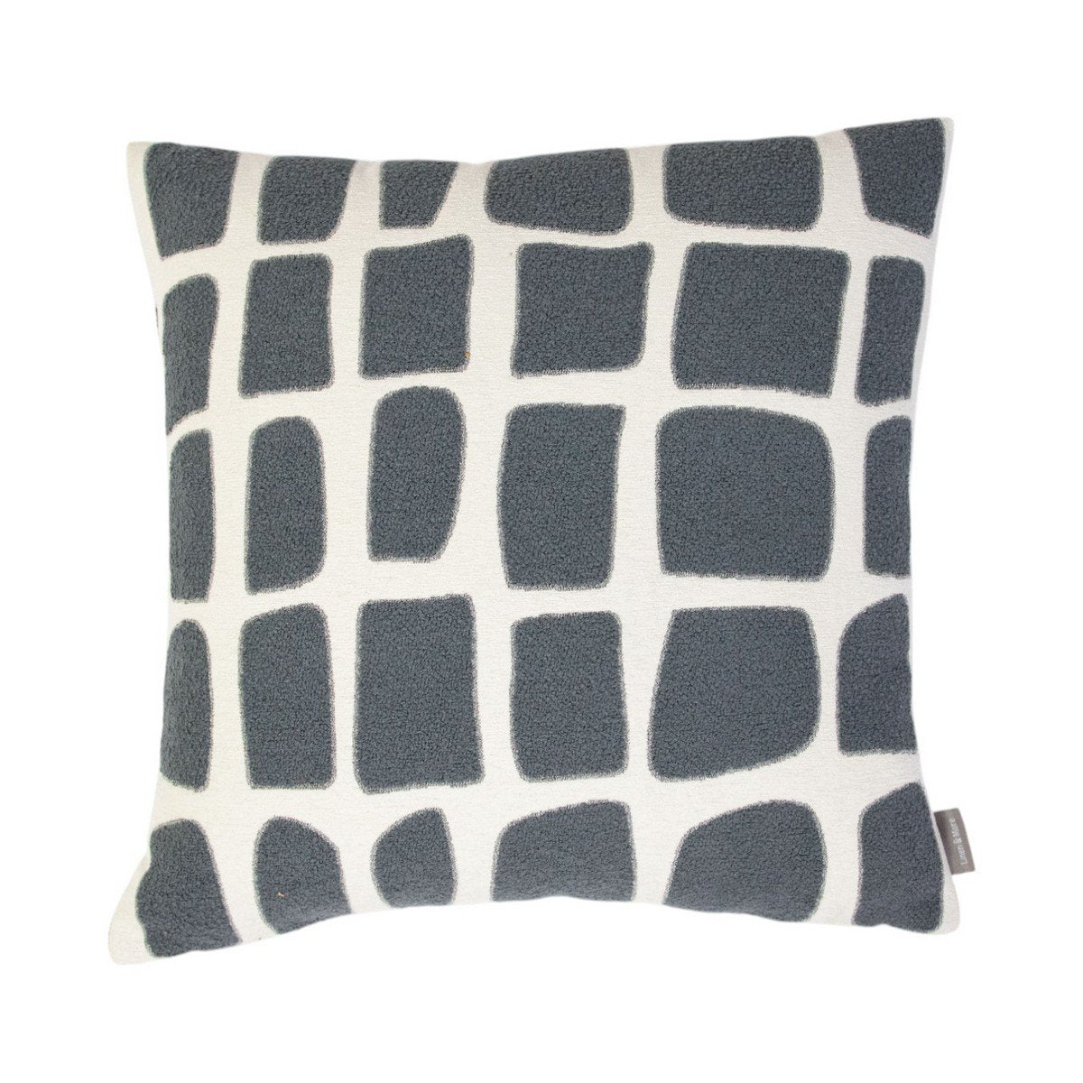 Doby chenille jaquard kussen donkergrijs 45x45cm