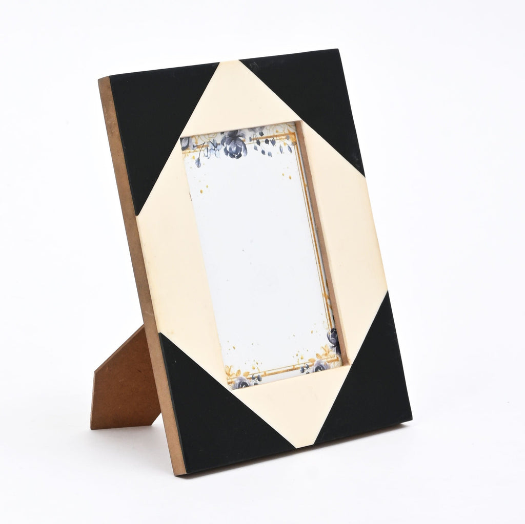 Geometrische harsfotolijst - Modern zwart-wit decor