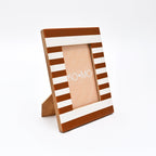 Bruin gestreept hars fotolijst 4 x 6 inch modern MDF-decor