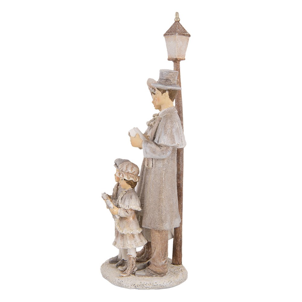 Kerstdecoratie Beeld 15x11x30 cm Beige Kunststof