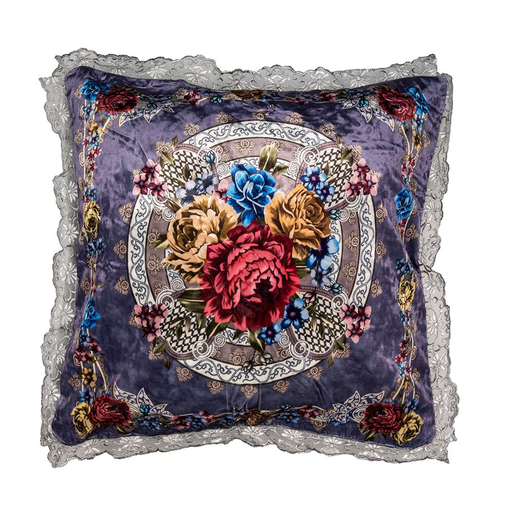 Kussenhoes 55x55 cm Paars Synthetisch