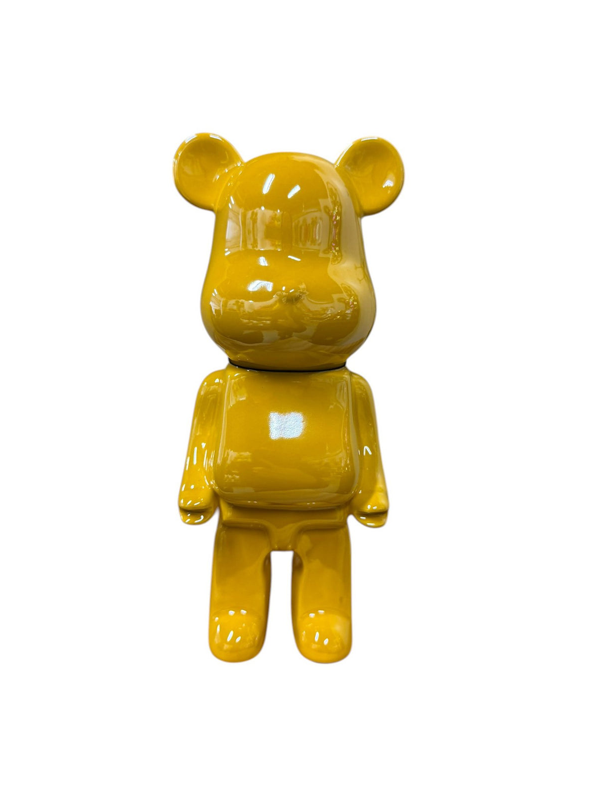 Keramieken beer 22cm geel