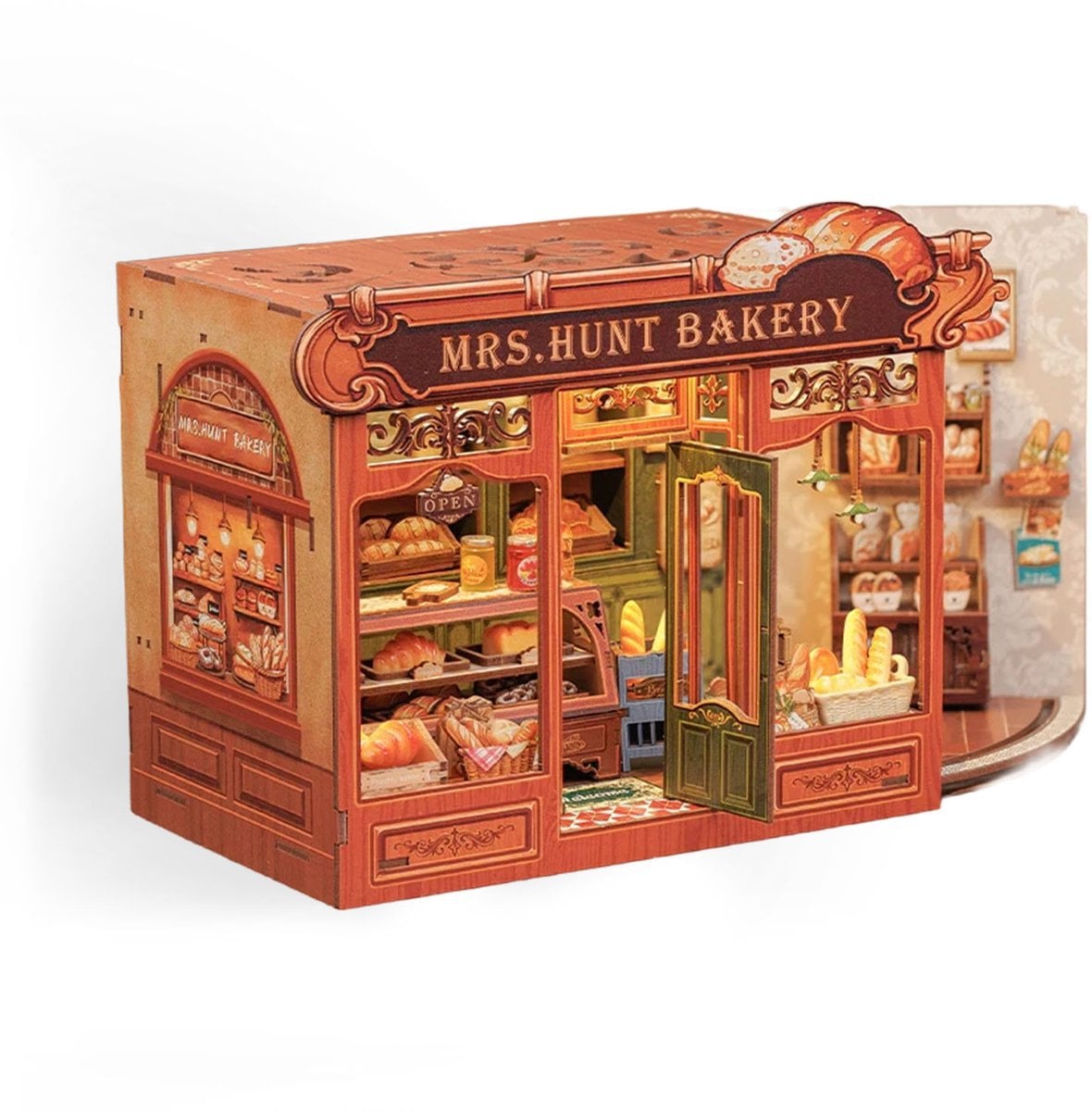 Cutebee, 3D DIY Huisje, Mrs. Hunts Bakery, CWGB401, 21x13x17cm