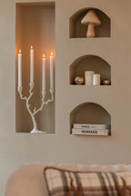 J-Line Paddenstoelen - hout - naturel/lichtbeige - set van 2