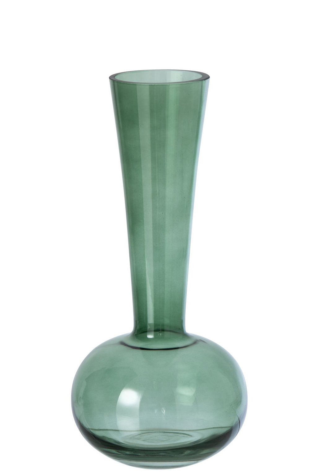 J-Line vaas ronde voet - glas - groen