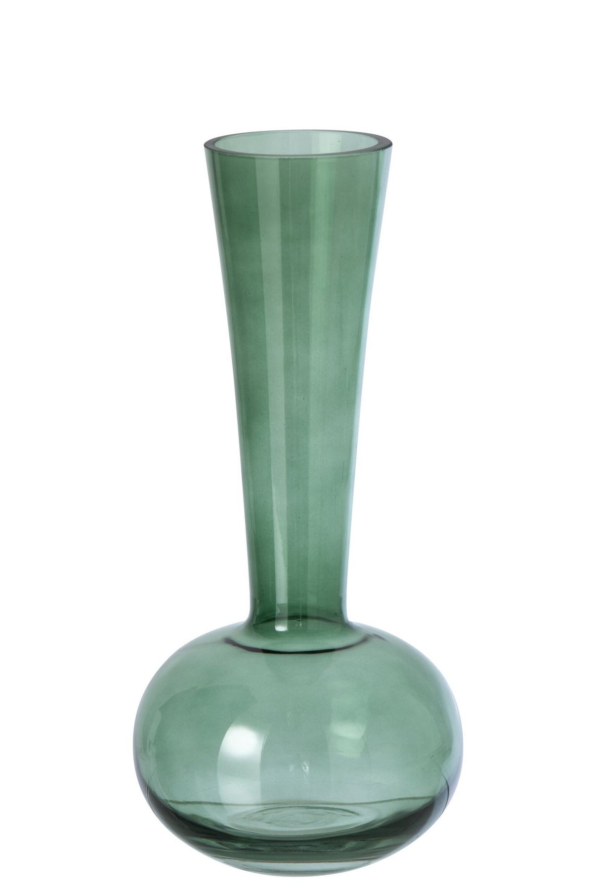 J-Line vaas ronde voet - glas - groen