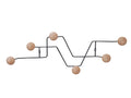 Kapstok Zig Zag met houten knoppen