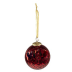 Kerstbal Rood, Glas Ø 9x11 cm