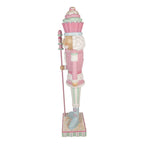 Kerstdecoratie met LED-verlichting Notenkraker 44x33x152 cm Roze Kunststof