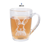 Theeglas 300 ml Transparant Glas Konijn Theemok