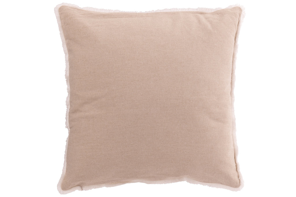 J-Line kussen Kerstbomen Kwasten - katoen - beige/wit