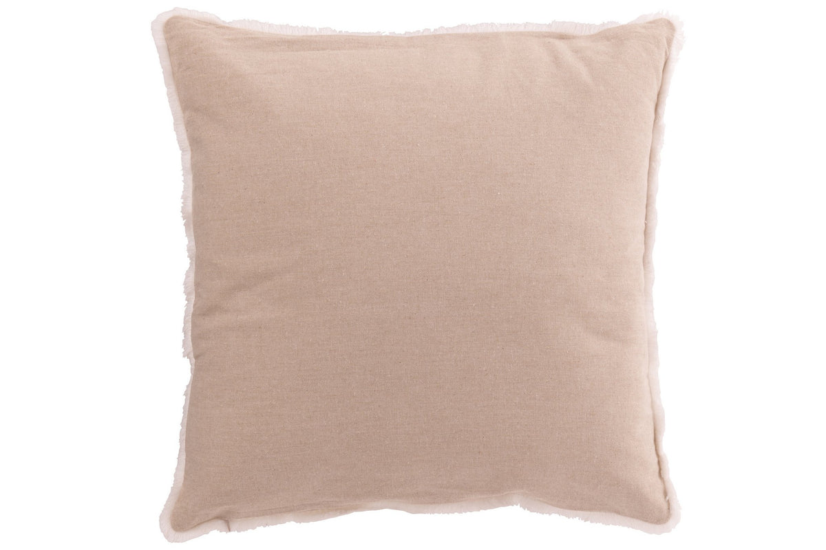 J-Line kussen Kerstbomen Kwasten - katoen - beige/wit