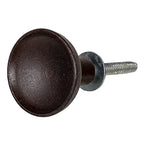 Deurknop set van 4 Ø 3 cm Bruin ijzer Meubelknop