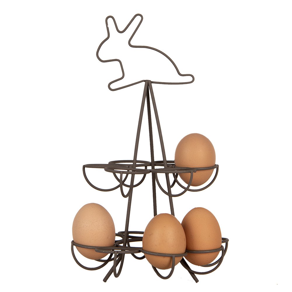 Eierhouder Ø 17x28 cm Bruin Metaal Konijn