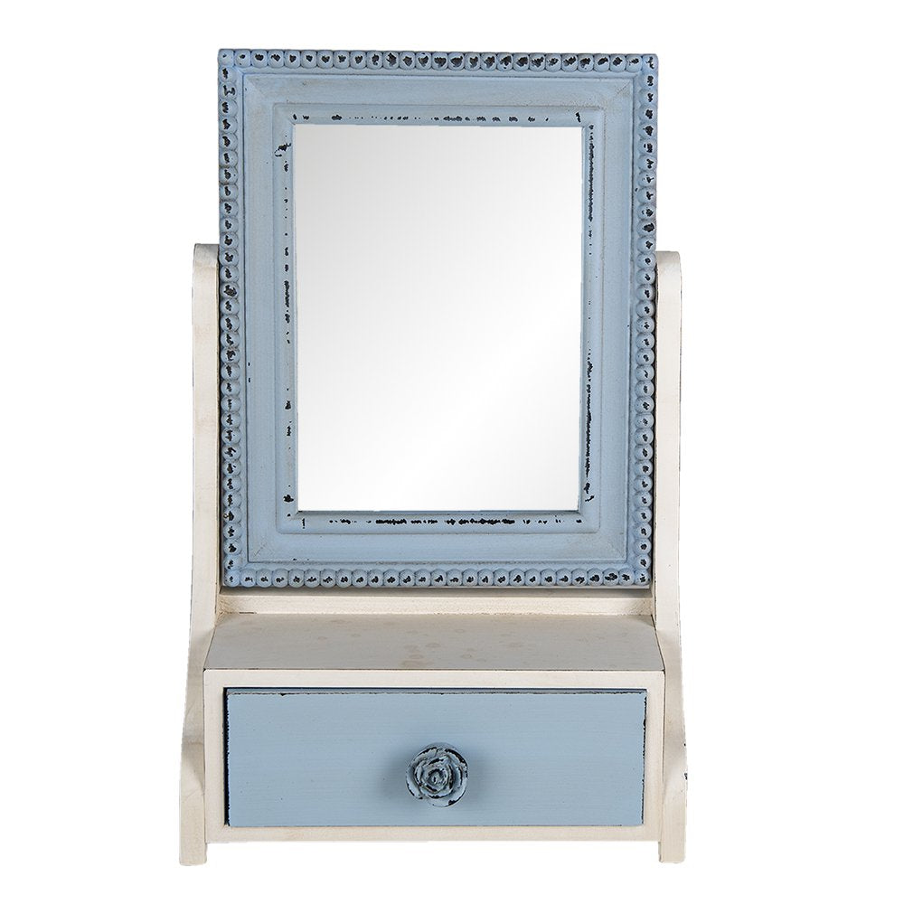 Staande Spiegel 25x38 cm Blauw MDF Staande Spiegel