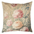 Sierkussen Beige Synthetisch Bloemen Kussenhoes met Kussenvulling