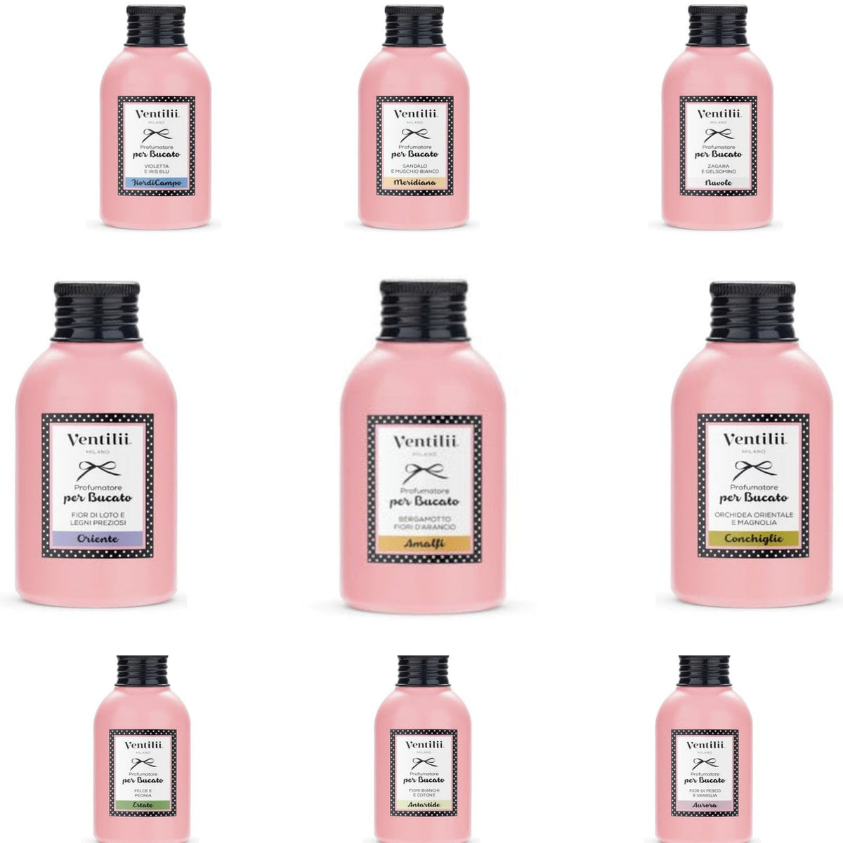 Wasparfum pakket met 10 flesjes van 100ml – Ventilii Milano