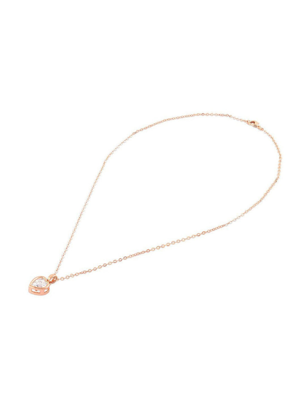 Rosévergulde hanger met CZ-knopen – ketting – eigentijdse stijl – ketting van 22 cm
