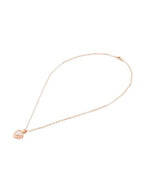 Rosévergulde hanger met CZ-knopen – ketting – eigentijdse stijl – ketting van 22 cm