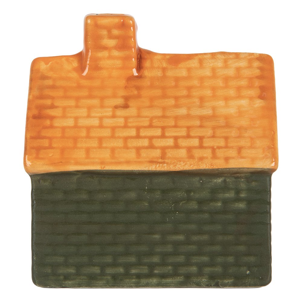 Decoratie Huis met LED LED 8x5x8 cm Groen Keramiek