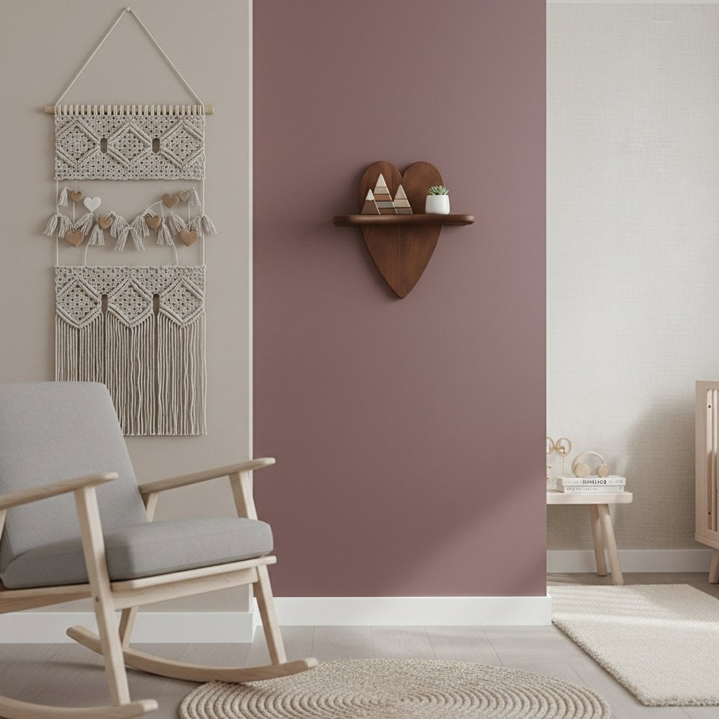 Bullnose mangohouten wandplank Heart