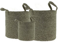 Papette Jute pot met handvat Set 3 sisal