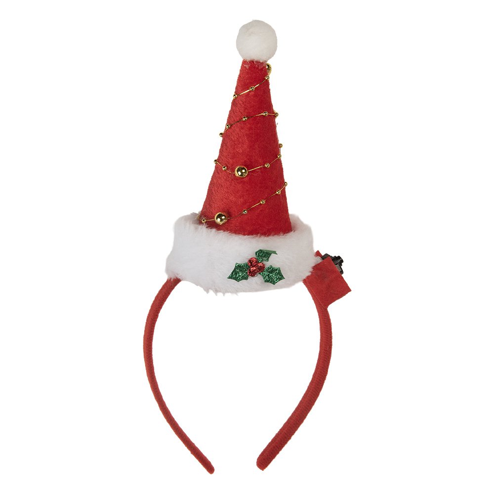 Kerst Haarband 27 cm Rood Kunststof