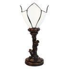 Tiffany Tafellamp 32 cm Wit Bruin Glas Tiffany Bureaulamp