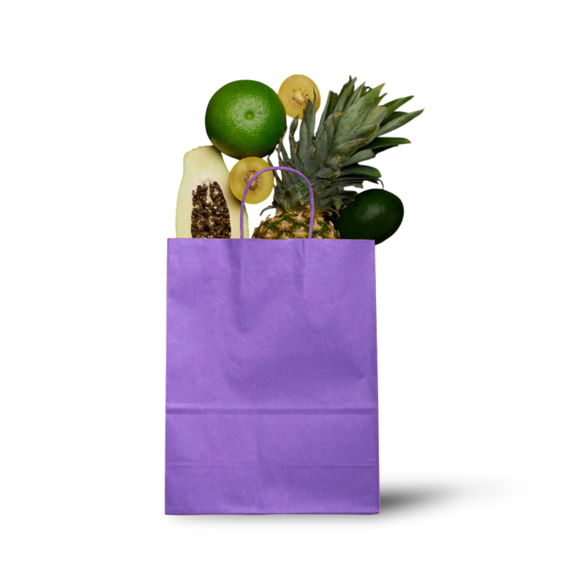Papieren tas - S – Violet - Paars (100 stuks)
