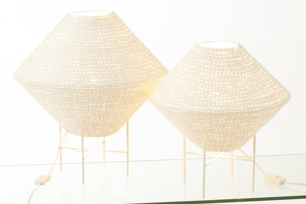 J-Line hanglamp Ufo Raffia - wit - groot