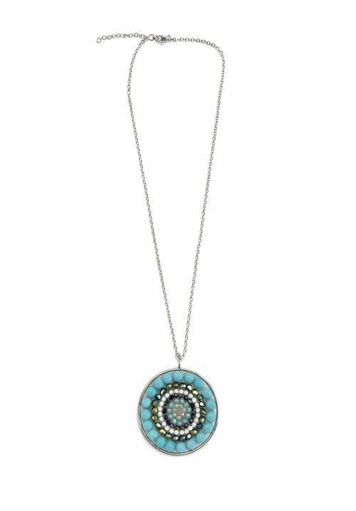 Mandala ketting Turquoise