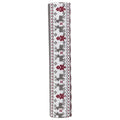 Rendier Tafelband grijs/rood 30cmx3mtr (opgerold) (20 in doos)