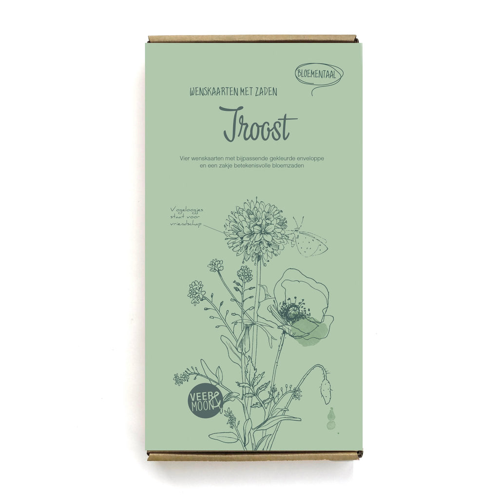 Cadeaubox wenskaarten met zaden 'Troost'