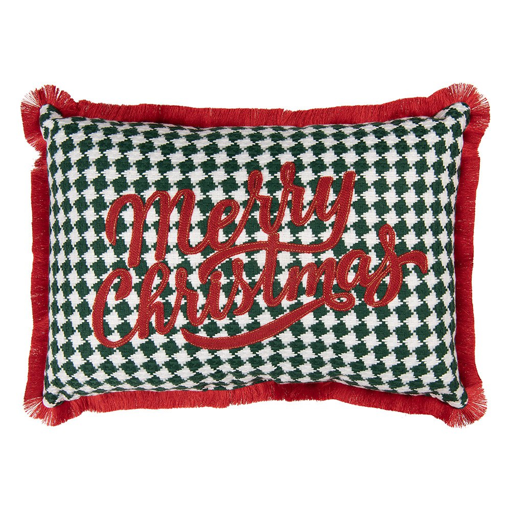 Sierkussen 50x30x4 cm Rood Polyester Kerst
