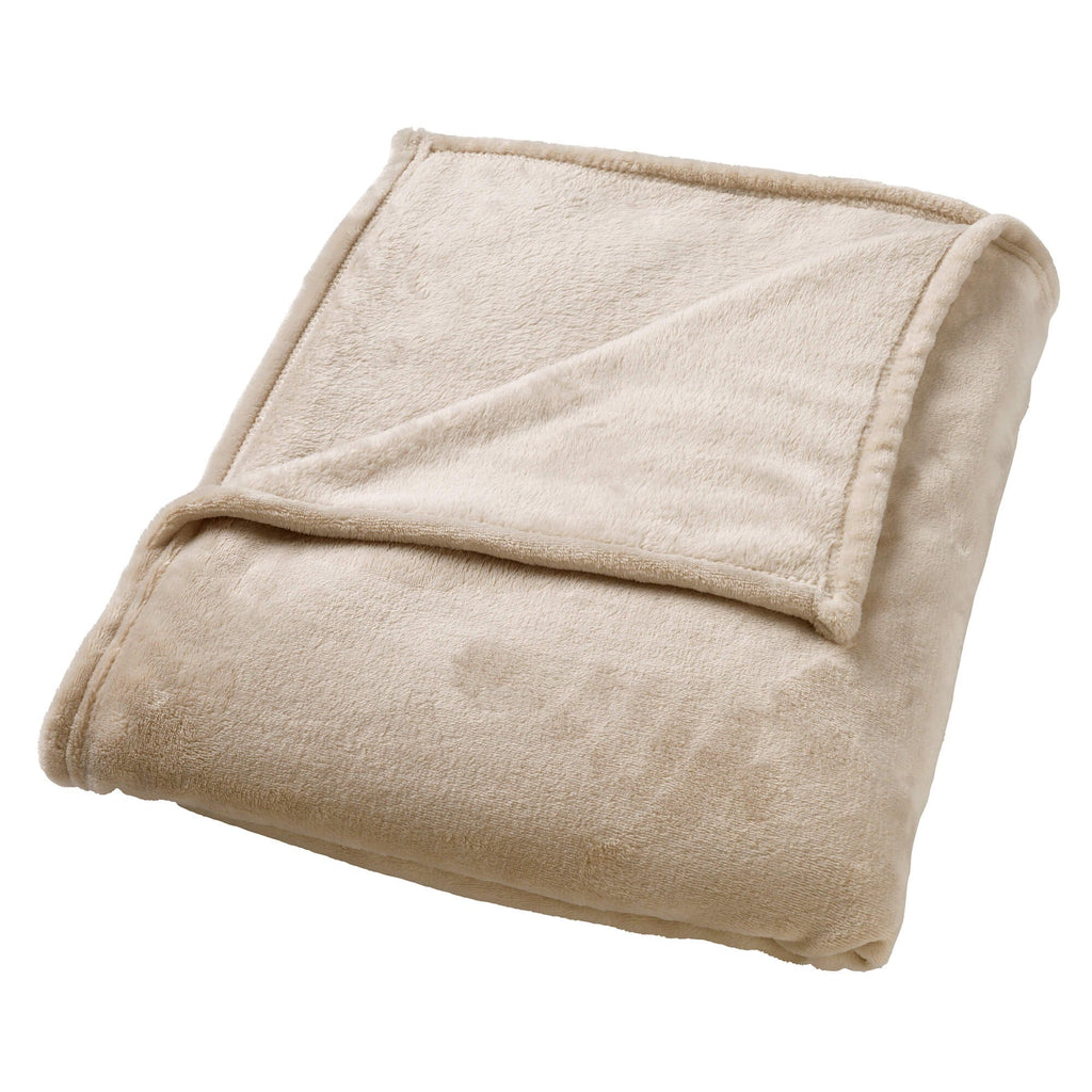 Dutch Decor Marley - Plaid 150x200 cm - Fleecedeken - Extra dik - Puimsteen - Beige