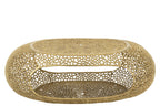 J-Line Salon Table Ovaal aluminium goud bevlekte groot