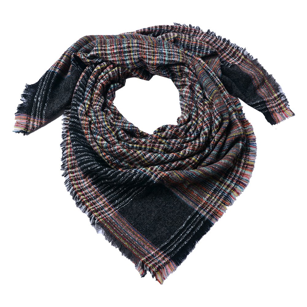 Wintersjaal Dames 130x130 cm Grijs Polyester Sjaal