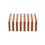 Bruin gestreepte hars opbergdoos MDF decoratieve organisator