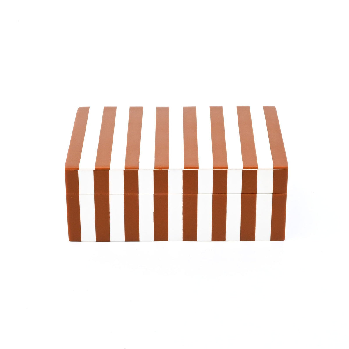 Bruin gestreepte hars opbergdoos MDF decoratieve organisator