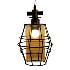 Hanglamp 18x18x31 cm Zwart Metaal Hanglamp Eettafel