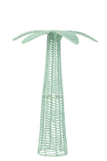 J-Line decoratie Palmboom - ijzer/papier - azuurblauw - L