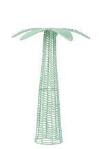 J-Line decoratie Palmboom - ijzer/papier - azuurblauw - L
