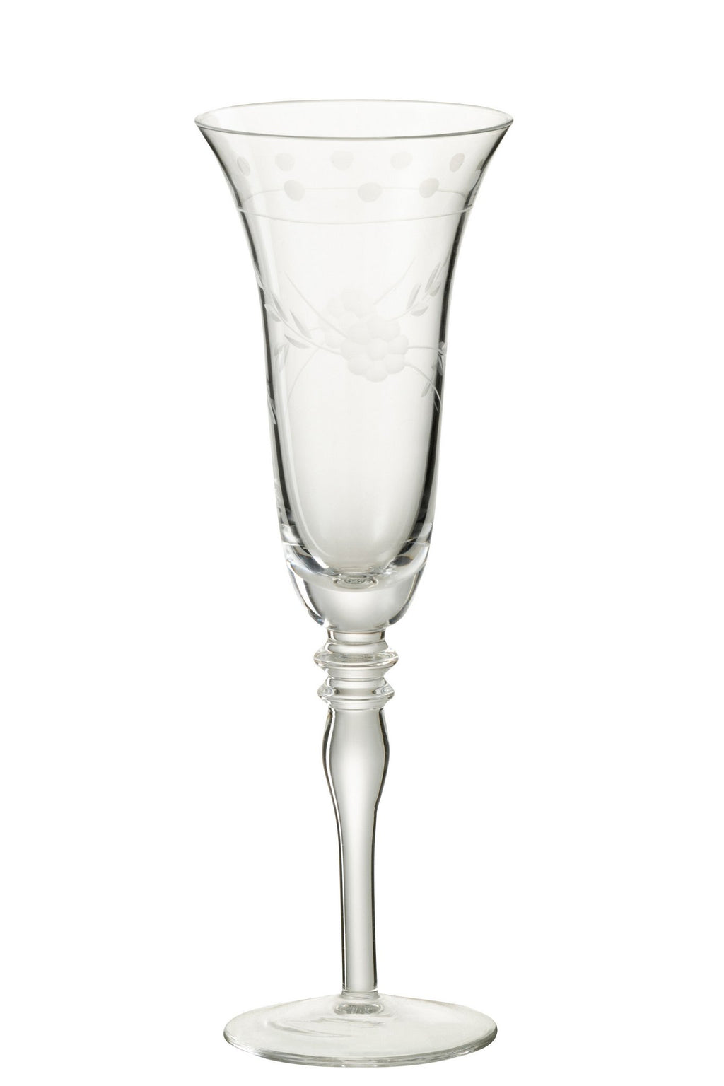 J-Line Gegraveerd champagneglas - glas - transparant