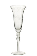 J-Line Gegraveerd champagneglas - glas - transparant