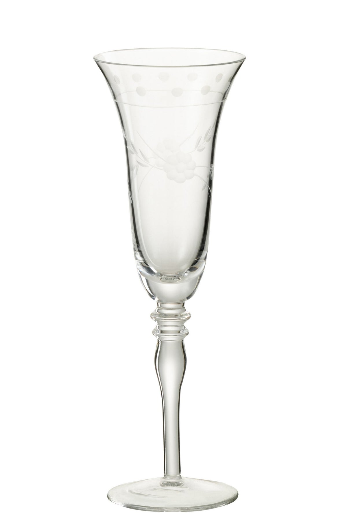 J-Line Gegraveerd champagneglas - glas - transparant