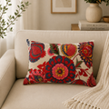Boho geborduurd katoen - Fluwelen lendenkussen - 40 x 60 cm