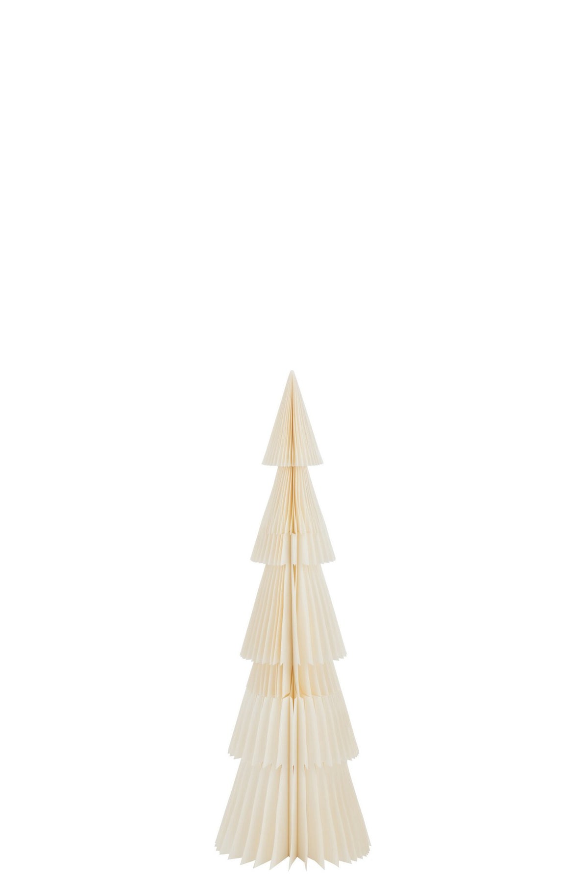 J-Line decoratie Kerstboom Vouwbaar - papier - wit - small