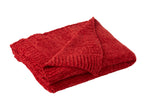 J-Line deken Chenille - polyester - rood