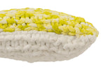 J-Line kussen Gebreid - polyresin - wit/groen